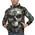 custom ohio bobcats skull camo camouflage windbreaker jacket best selling