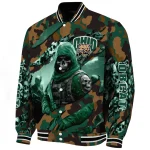 custom ohio bobcats skull horde green varsity jacket best selling