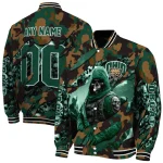 custom ohio bobcats skull horde green varsity jacket best selling
