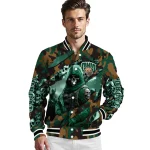 custom ohio bobcats skull horde green varsity jacket best selling