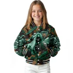 custom ohio bobcats skull horde green varsity jacket best selling