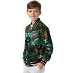 custom ohio bobcats skull horde green varsity jacket best selling