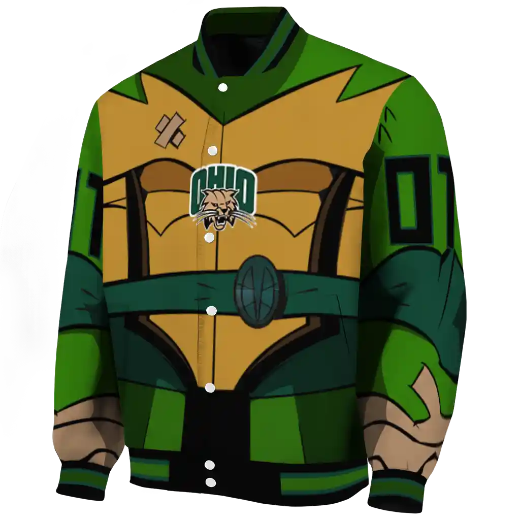 custom ohio bobcats turtle armor varsity jacket best selling custom ohio bobcats turtle armor varsity jacket best selling