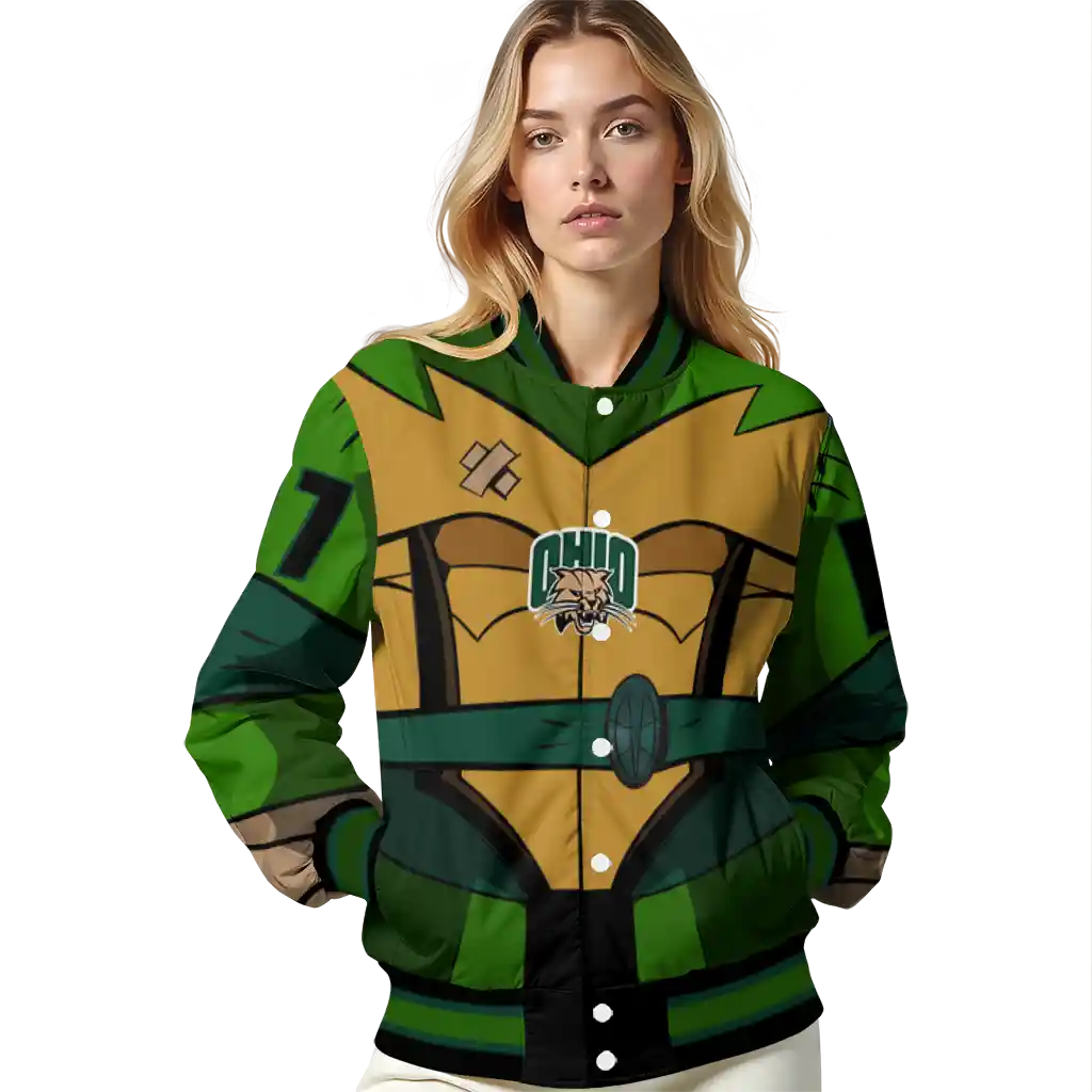 custom ohio bobcats turtle armor varsity jacket latest model custom ohio bobcats turtle armor varsity jacket latest model