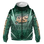 custom ohio bobcats us rock star green windbreaker jacket best selling