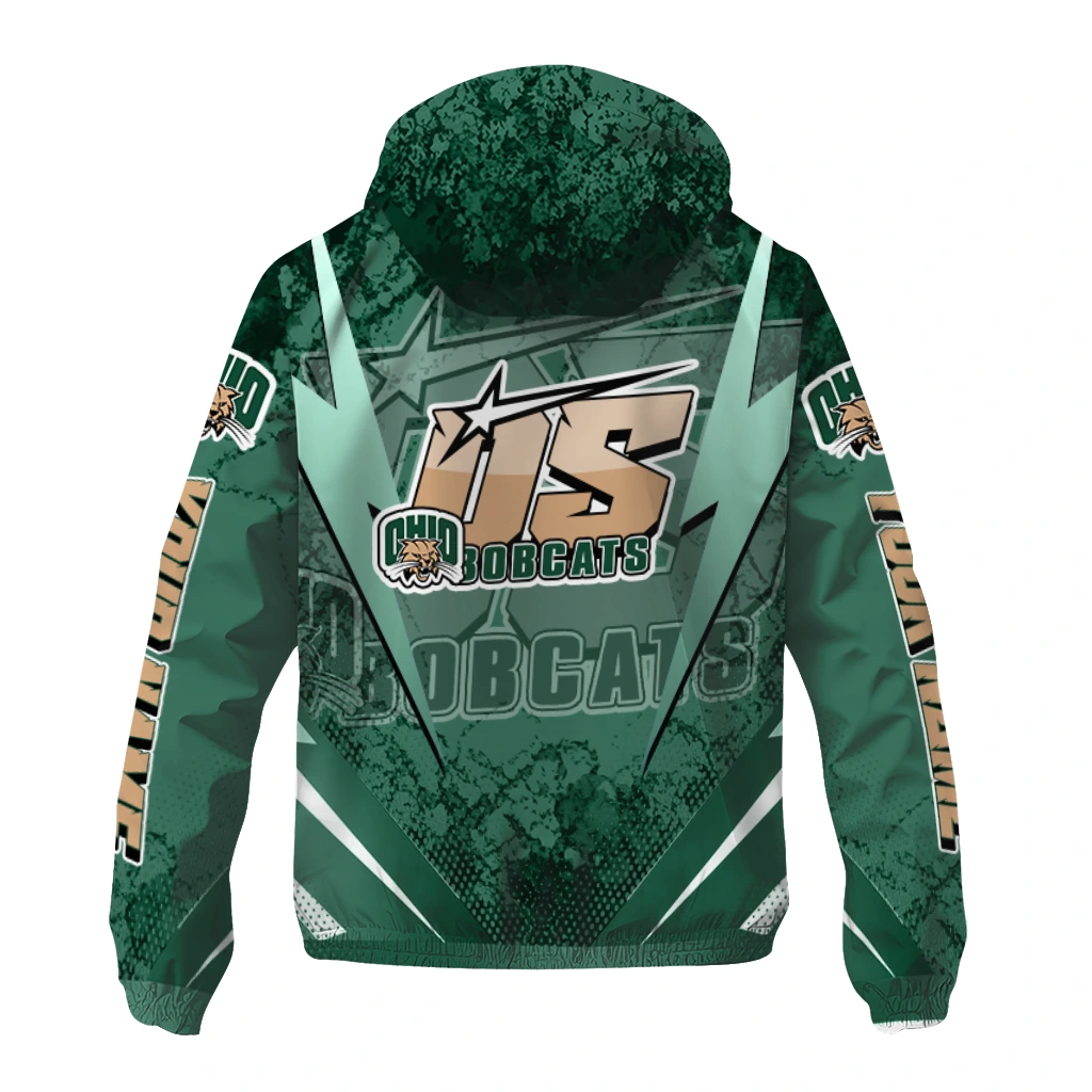 custom ohio bobcats us rock star green windbreaker jacket fashion forward custom ohio bobcats us rock star green windbreaker jacket fashion forward