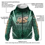 custom ohio bobcats us rock star green windbreaker jacket best selling
