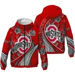 custom ohio state buckeyes blossoms helmet scarlet windbreaker jacket best selling