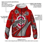 custom ohio state buckeyes blossoms helmet scarlet windbreaker jacket best selling