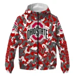 custom ohio state buckeyes camouflage mashup scarlet windbreaker jacket best selling