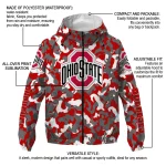 custom ohio state buckeyes camouflage mashup scarlet windbreaker jacket best selling