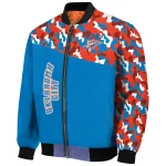 custom oklahoma city thunder camouflage style blue bomber jacket best selling