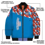 custom oklahoma city thunder camouflage style blue bomber jacket best selling