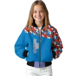 custom oklahoma city thunder camouflage style blue bomber jacket best selling
