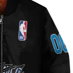 custom oklahoma city thunder claw edge black bomber jacket best selling