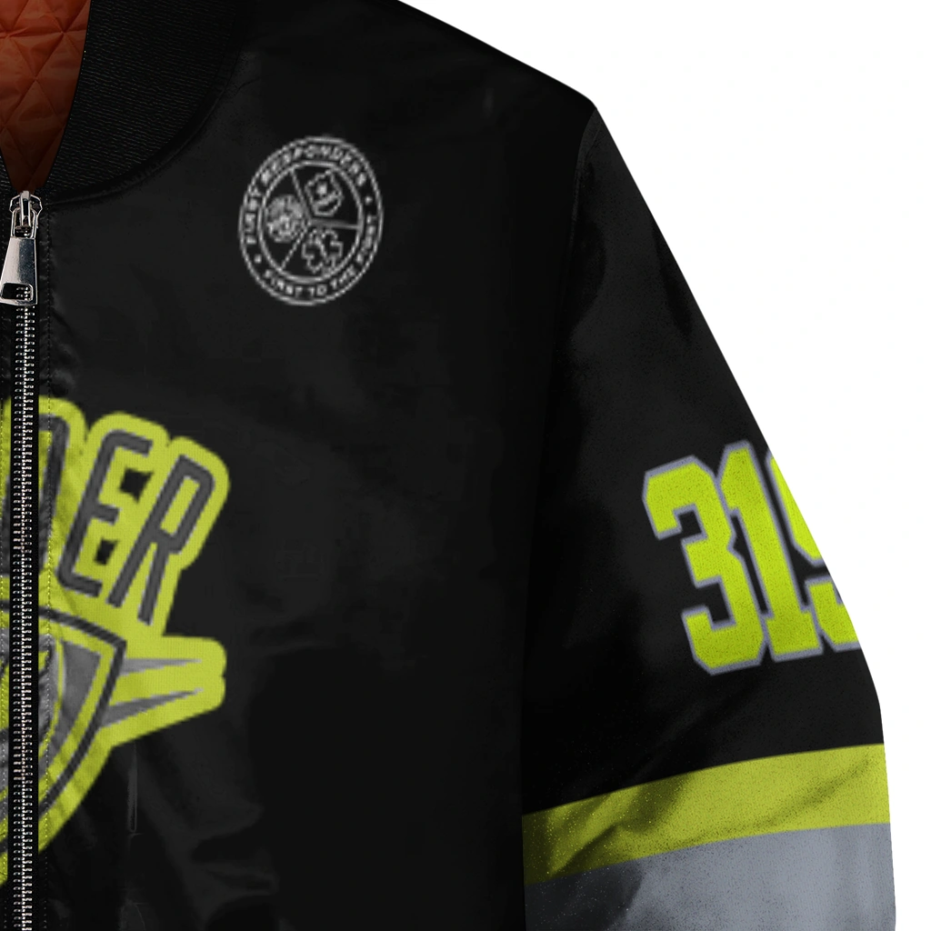 custom oklahoma city thunder heartbeat accent black green bomber jacket premium grade custom oklahoma city thunder heartbeat accent black green bomber jacket premium grade