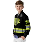 custom oklahoma city thunder heartbeat accent black green bomber jacket best selling