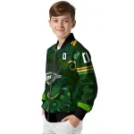custom oklahoma city thunder shamrock vortex green bomber jacket best selling