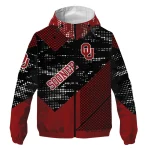 custom oklahoma sooners arrow matrix crimson black windbreaker jacket best selling