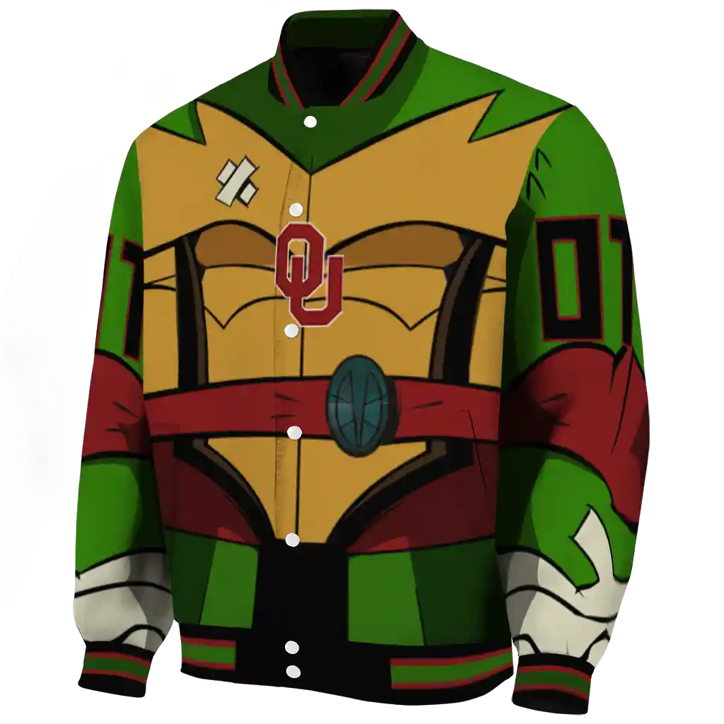 custom oklahoma sooners turtle armor varsity jacket best selling custom oklahoma sooners turtle armor varsity jacket best selling