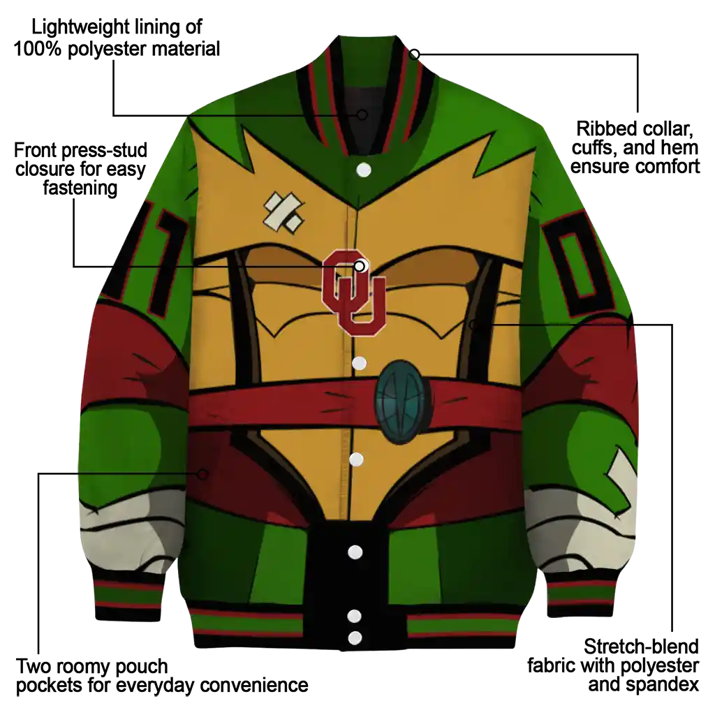custom oklahoma sooners turtle armor varsity jacket new arrival custom oklahoma sooners turtle armor varsity jacket new arrival