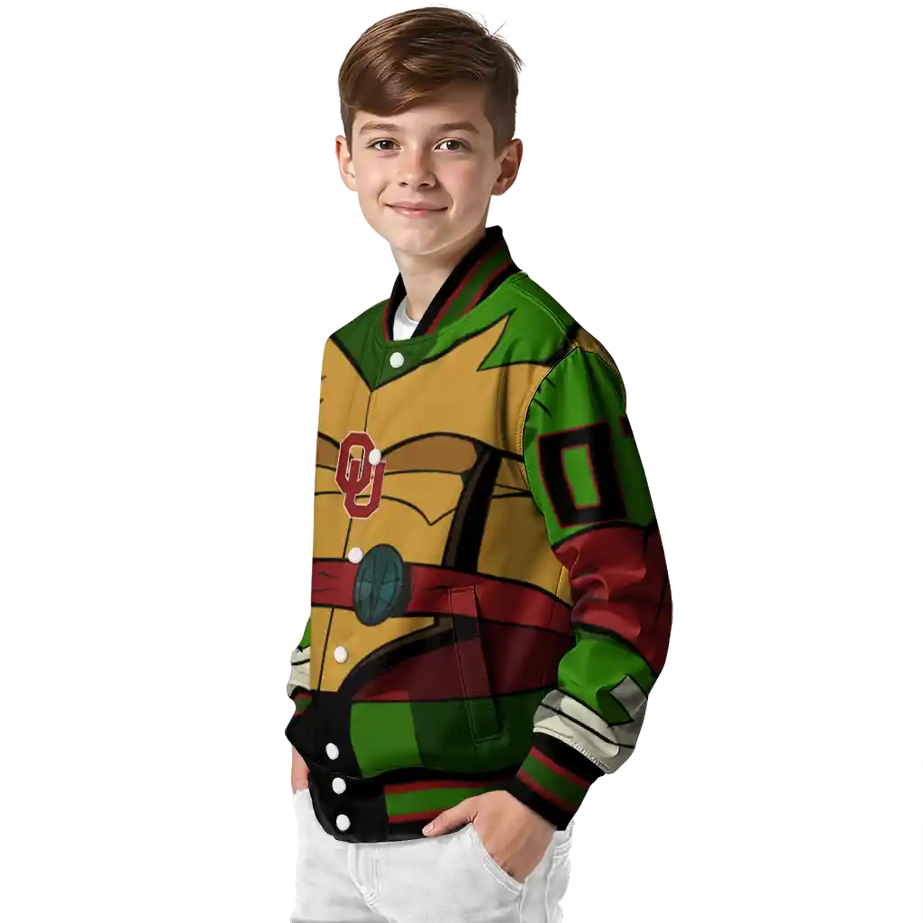 custom oklahoma sooners turtle armor varsity jacket trendy custom oklahoma sooners turtle armor varsity jacket trendy