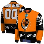 custom oklahoma state cowboys circle skull orange black bomber jacket best selling