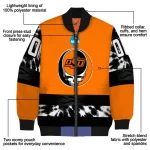 custom oklahoma state cowboys circle skull orange black bomber jacket best selling