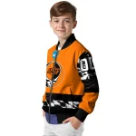 custom oklahoma state cowboys circle skull orange black bomber jacket best selling