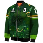 custom oklahoma state cowboys shamrock vortex green bomber jacket best selling