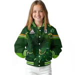 custom oklahoma state cowboys shamrock vortex green varsity jacket best selling