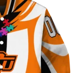 custom oklahoma state cowboys stars and stripes slashes orange varsity jacket best selling
