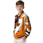 custom oklahoma state cowboys stars and stripes slashes orange varsity jacket best selling