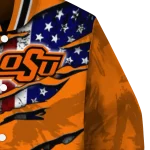 custom oklahoma state cowboys usa flag claws orange varsity jacket best selling