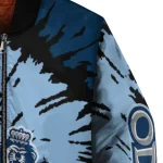 custom old dominion monarchs burst splatter blue bomber jacket best selling