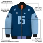 custom old dominion monarchs team patch blue bomber jacket best selling