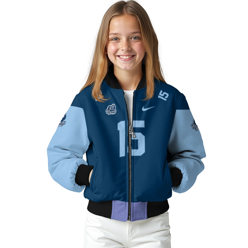 custom old dominion monarchs team patch blue bomber jacket top rated custom old dominion monarchs team patch blue bomber jacket top rated