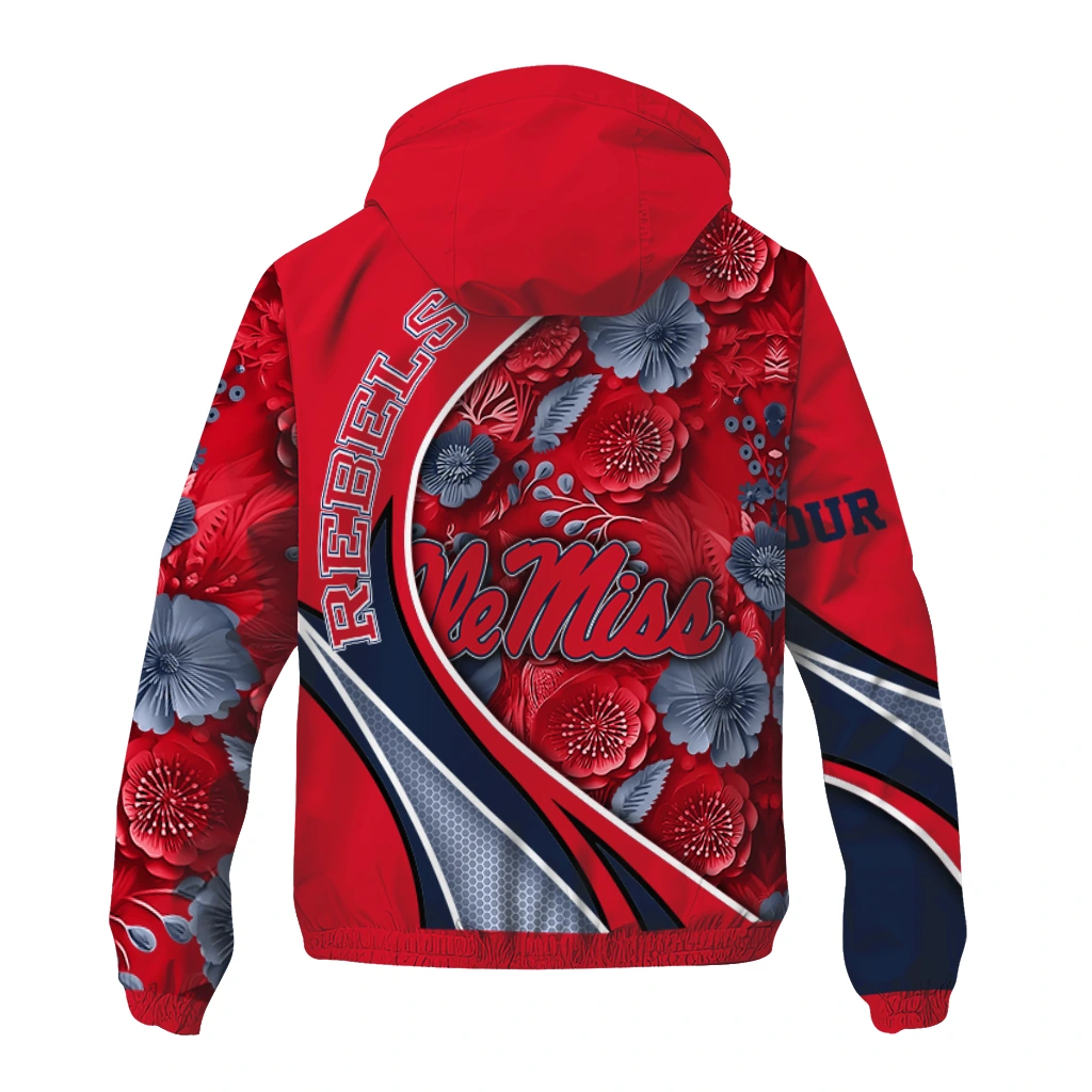 custom ole miss rebels blossoms helmet red windbreaker jacket fashion forward custom ole miss rebels blossoms helmet red windbreaker jacket fashion forward