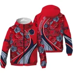 custom ole miss rebels blossoms helmet red windbreaker jacket best selling
