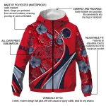 custom ole miss rebels blossoms helmet red windbreaker jacket best selling