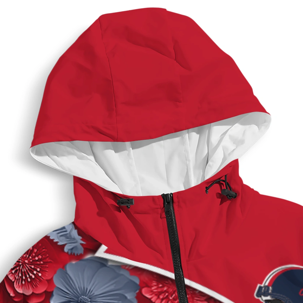 custom ole miss rebels blossoms helmet red windbreaker jacket premium grade custom ole miss rebels blossoms helmet red windbreaker jacket premium grade