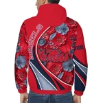 custom ole miss rebels blossoms helmet red windbreaker jacket best selling