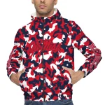 custom ole miss rebels camouflage mashup red windbreaker jacket best selling