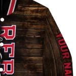 custom ole miss rebels flag wood brown varsity jacket best selling