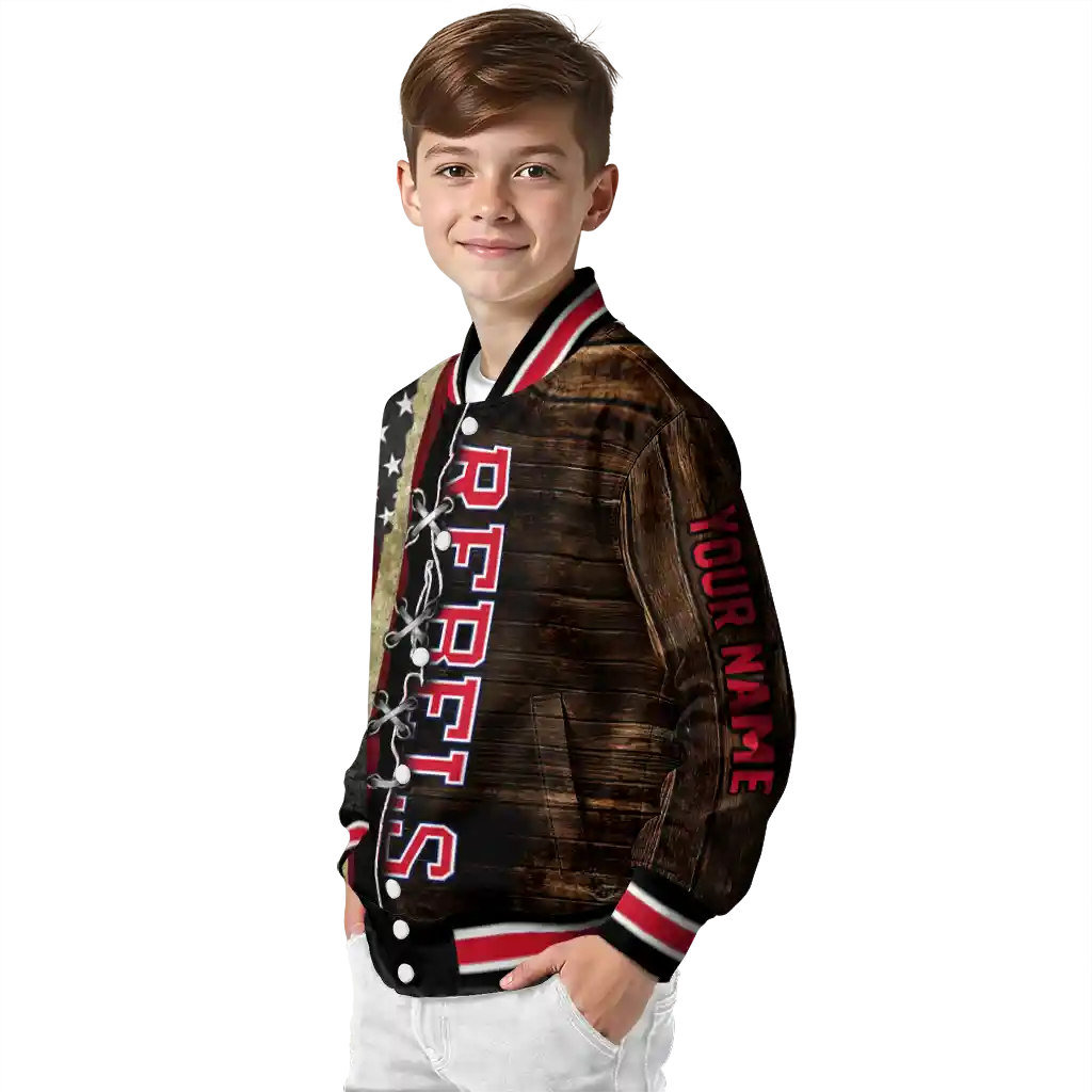 custom ole miss rebels flag wood brown varsity jacket trendy custom ole miss rebels flag wood brown varsity jacket trendy