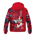 custom ole miss rebels football micky mouse red windbreaker jacket best selling