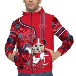 custom ole miss rebels football micky mouse red windbreaker jacket best selling