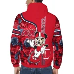 custom ole miss rebels football micky mouse red windbreaker jacket best selling