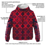 custom ole miss rebels geometric blossom red windbreaker jacket best selling