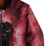 custom ole miss rebels skull cluster red bomber jacket best selling